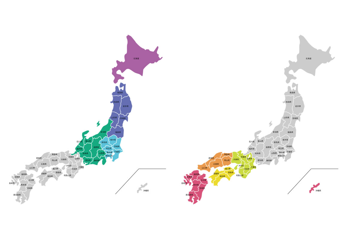 「北日本」「東日本」「西日本」の違いは？